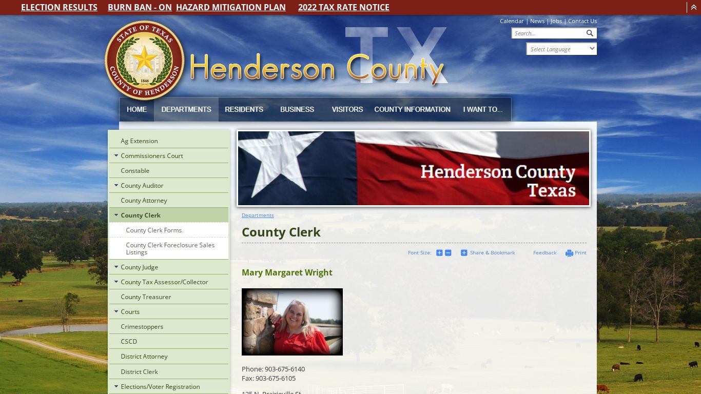County Clerk - Henderson County, Texas