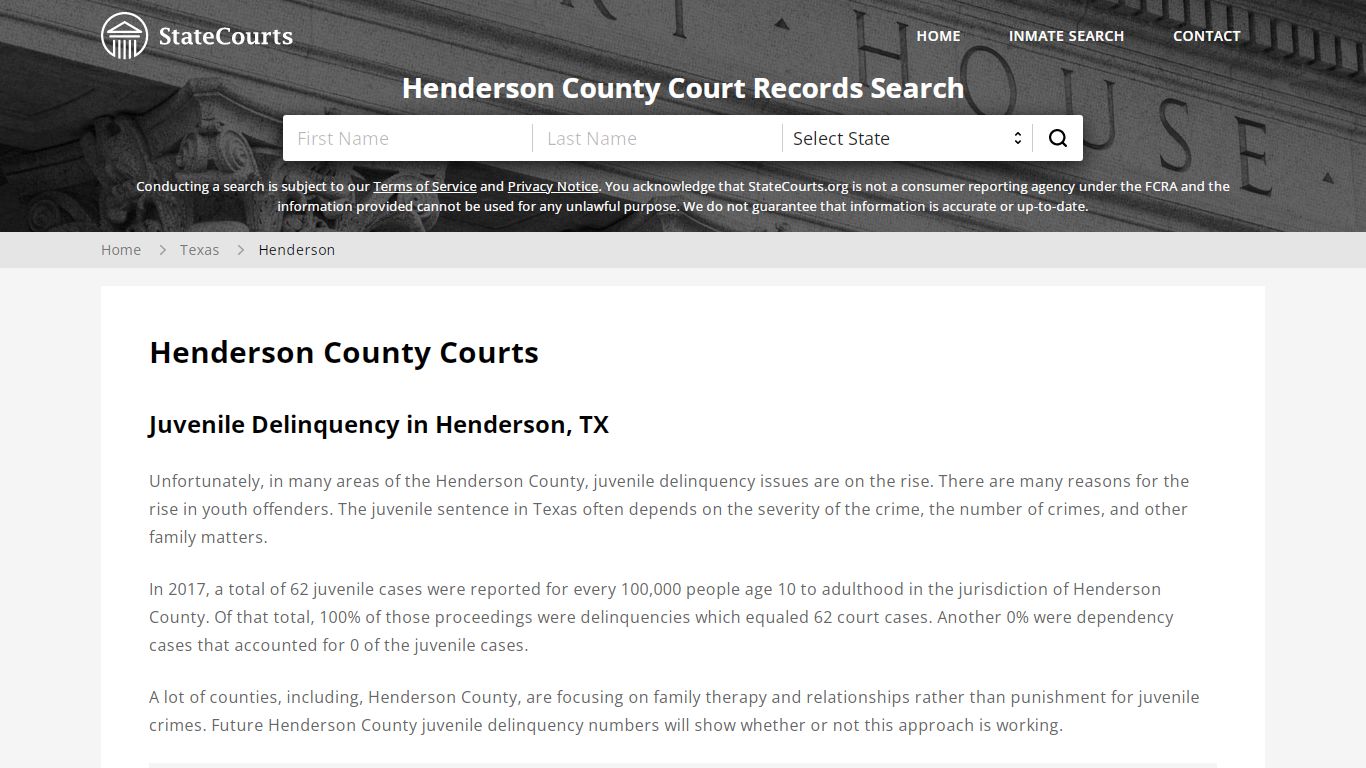 Henderson County, TX Courts - Records & Cases - StateCourts