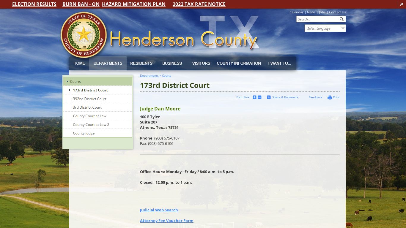 173rd District Court - Henderson County, Texas
